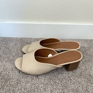 cream colored mules - size 7